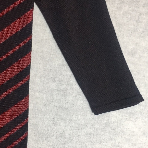 DANA BUCHMAN Asymmetrical Striped Scoop Neck Lightweight Sweater w/3/4 Sleeves - Picture 7 of 16